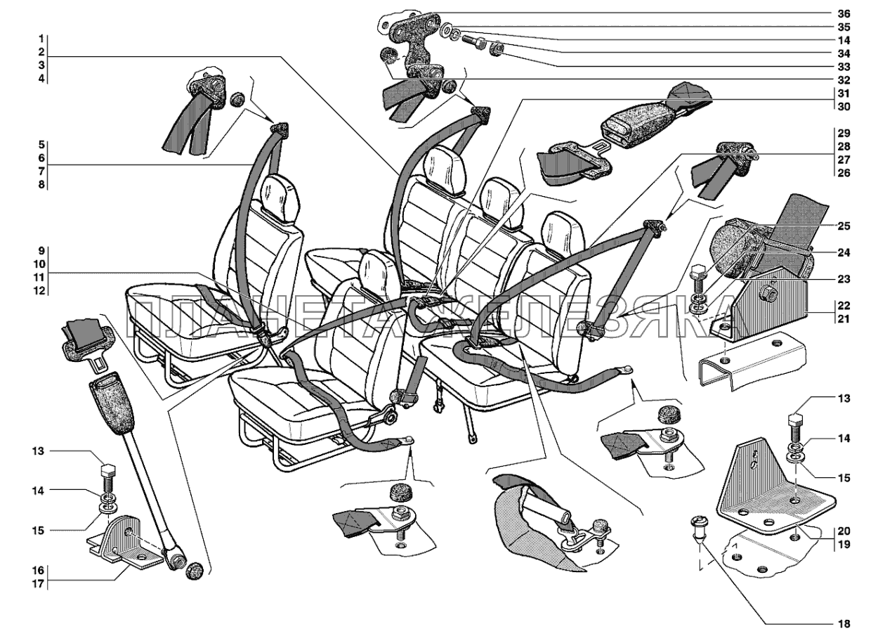 Ремни безопасности УАЗ-31519